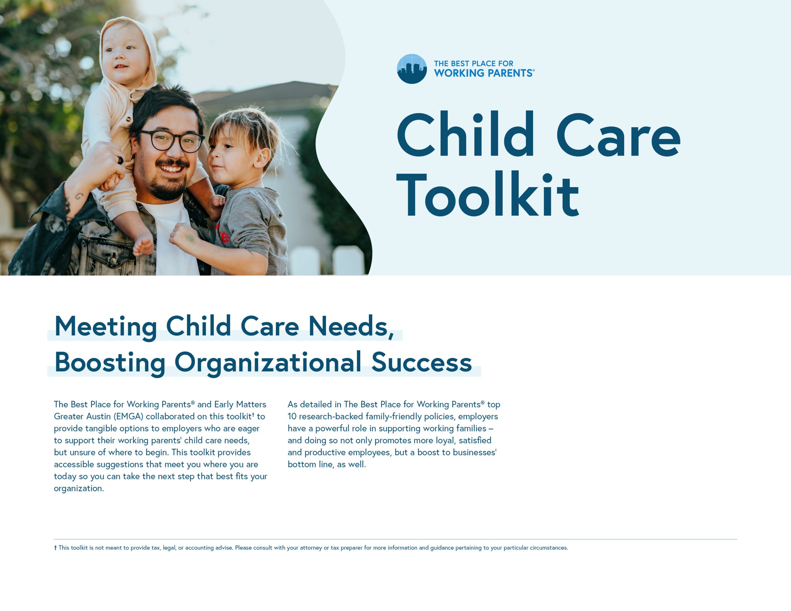 Child Care Toolkit Best Place for Working Parents®
